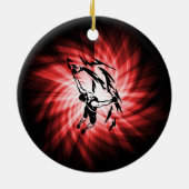 Red Rock Climbing Keramik Ornament (Hinten)