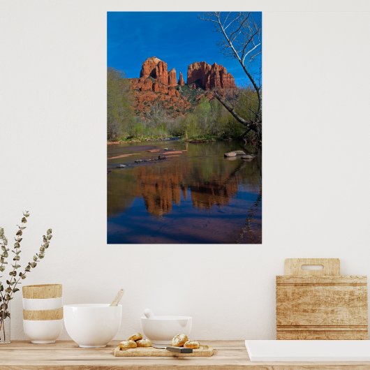 Red Rock Crossing in Sedona Winter 4038 Poster (Küche)