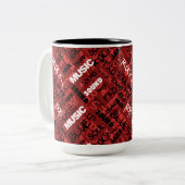 Red Rock Pop R & B Music Text Tasse (Vorderseite Links)