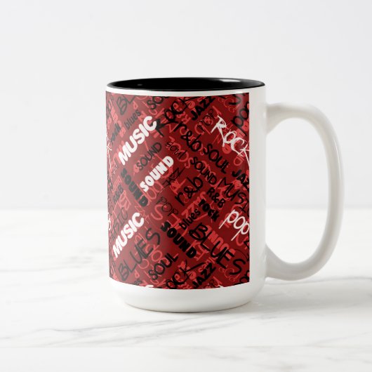 Red Rock Pop R & B Music Text Tasse (Rechts)