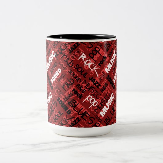 Red Rock Pop R & B Music Zweifarbige Tasse (Mittel)