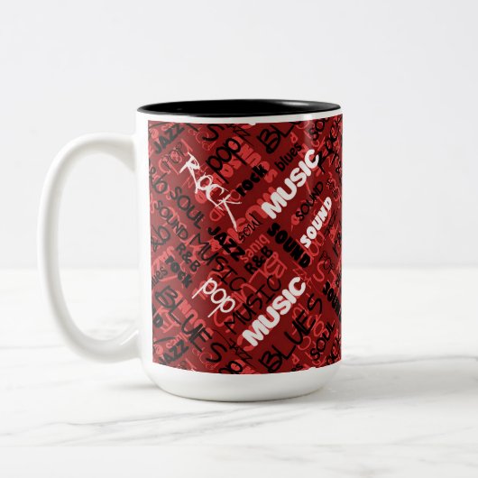 Red Rock Pop R & B Music Zweifarbige Tasse (Links)