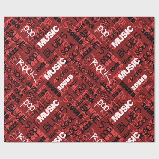 Red Rock Pop R & B - Whiteboard Geschenkpapier (Flach)