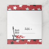 Red Rock Star Music Party Platzkarten (Außenseite Aufgefaltet)