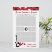 Red Rock Star Rock a bye Baby Dusche Bingo Spiel (Stehend Vorderseite)