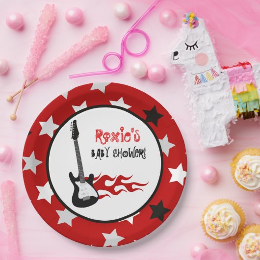 Red Rock Star Rock-a-Bye Paper-Teller Pappteller (Party)