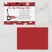 Red Rock Star Wie groß ist Mama's Bauch Boy Game Begleitkarte (Vorne/Hinten)