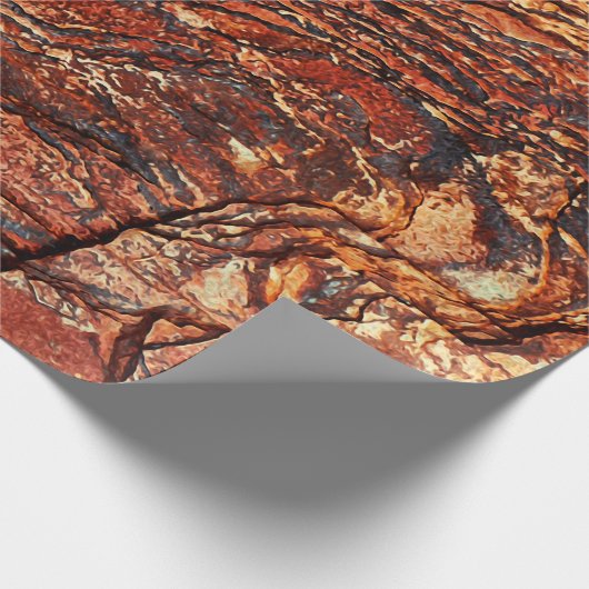 Red Rock Texture Geschenkpapier (Ecke)