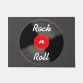 Red Rock'n'Roll Record Doormat Fußmatte (Vorderseite)