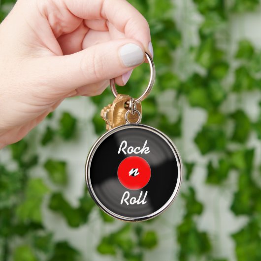 Red Rock'n'Roll Record Schlüsselanhänger (Hand)