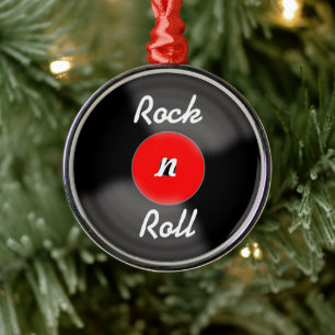 Red Rock'n'Roll Vinyl Record Ornament