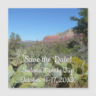 Red Rocks and Cacti I Save the Date Magnetkarte