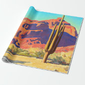 Red Rocks and Cactus, 1945 von Maynard Dixon Geschenkpapier (Ungerollt)