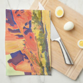 Red Rocks and Cactus, 1945 von Maynard Dixon Geschirrtuch (Viertel Falte)