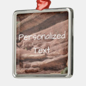 Red Rocks Colorado Individuelle Name Silbernes Ornament (Links)