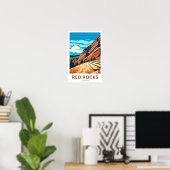 Red Rocks Colorado Reisen Print Poster (Heimbüro)