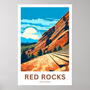 Red Rocks Colorado Reisen Print Poster