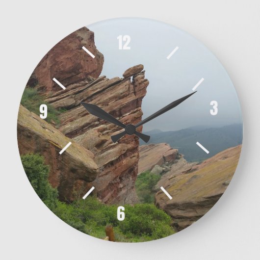 "Red Rocks" Colorado Wall Clock Große Wanduhr (Vorderseite)