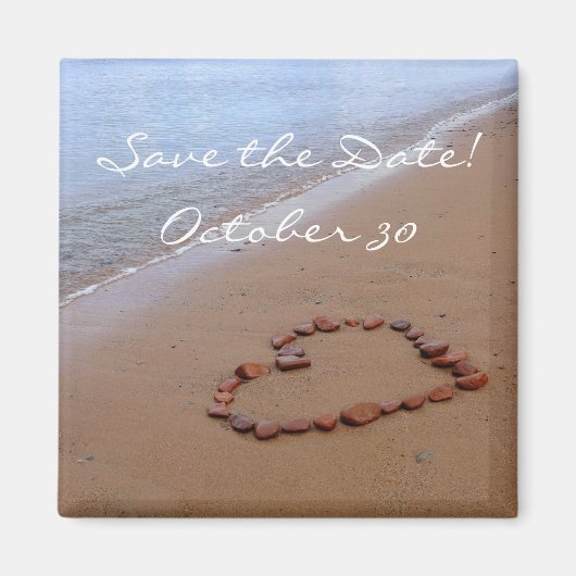 Red Rocks Heart am Sandy Beach Magnet (Vorne)