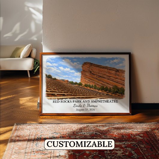 Red Rocks Park und Amphitheater Colorado Poster