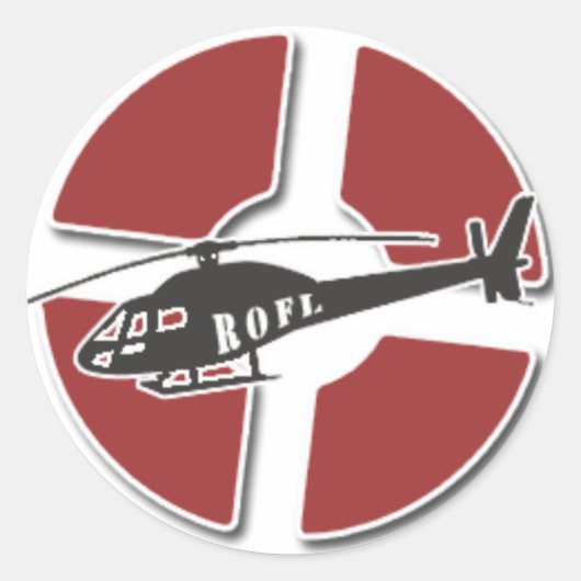 Red RoFL Copter Aufkleber (Vorderseite)