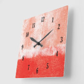 Red rolled paint clock quadratische wanduhr (Winkel)