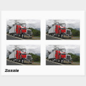 Red & Rollin' Peterbilt Stickers (Blatt)