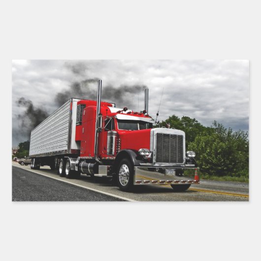 Red & Rollin' Peterbilt Stickers (Vorderseite)