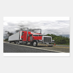 Red & Rollin' Peterbilt Stickers