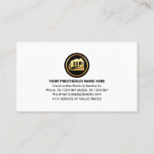 Red Roof Call Handyman Service Visitenkarte (Rückseite)