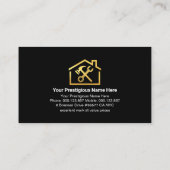 Red Roof Gold Paint Spritzer Visitenkarte (Rückseite)