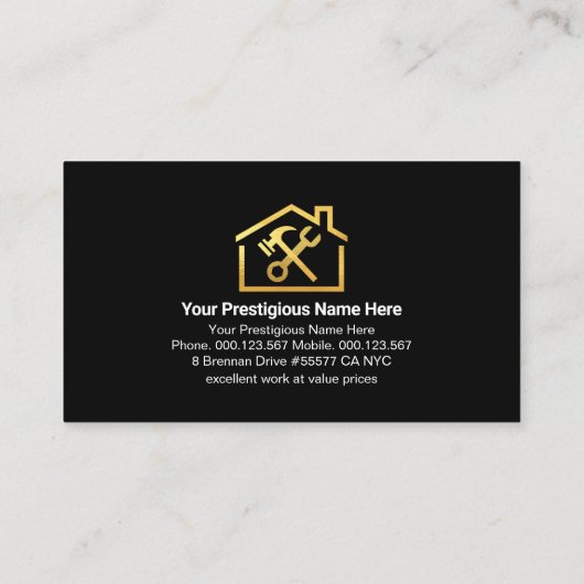 Red Roof Gold Paint Spritzer Visitenkarte (Rückseite)