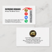 Red Roof Handyman Tools Line Visitenkarte (Vorne/Hinten)