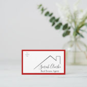 Red Roof Top Business Card Visitenkarte (Stehend Vorderseite)