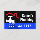 Red Roof With Leaking Faucet Visitenkarte (Vorderseite)