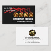 Red Roof Zuhause Handyman Tools Visitenkarte (Vorne/Hinten)