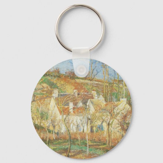 Red Roofs, Corner of a Village, Winter by Pissarro Schlüsselanhänger (Vorderseite)