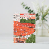 Red Roofs Prag Tschechische Stadtbild Papier Colla Postkarte (Stehend Vorderseite)