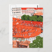 Red Roofs Prag Tschechische Stadtbild Papier Colla Postkarte (Vorne/Hinten)