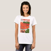 Red Roofs Prag Tschechische Stadtbild Papier Colla T-Shirt (Vorne ganz)