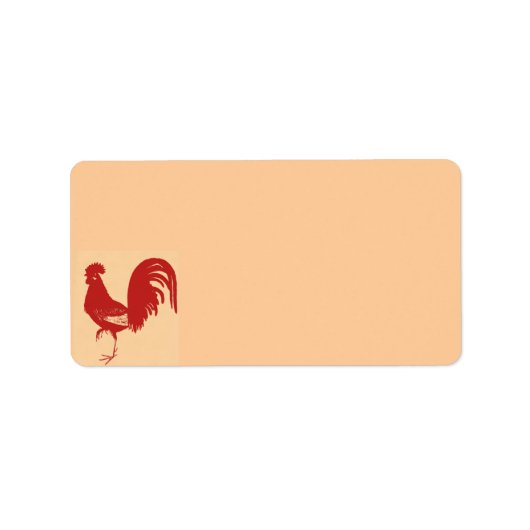 Red Rooster Address Label Adressaufkleber (Vorne)