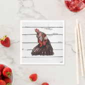Red Rooster Barnyard Party Farmhouse Style Serviette (Beispiel)