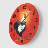 Red Rooster Clock Große Wanduhr (Winkel)