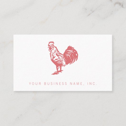 Red Rooster Farmhouse Bistro Logo Professional Visitenkarte (Vorderseite)