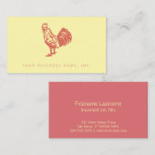Red Rooster Farmhouse Bistro Logo Professional Visitenkarte (Vorne/Hinten)