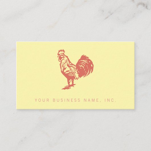 Red Rooster Farmhouse Bistro Logo Professional Visitenkarte (Vorderseite)