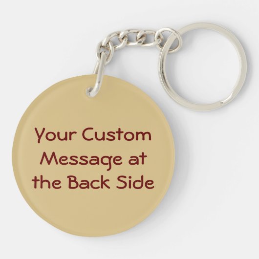 Red Rooster Head Schlüsselanhänger (Rückseite)