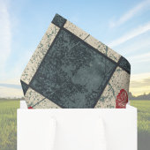 Red Rooster on Gray Black Checkerboard Farmhouse Seidenpapier