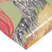 Red Rooster Watercolor Illustration Kurzer Tischläufer (Ecke)