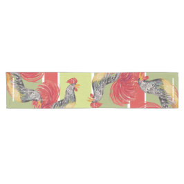 Red Rooster Watercolor Illustration Kurzer Tischläufer